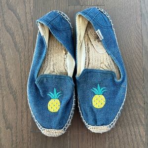 Soludos Pineapple Fruit Denim Flats